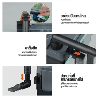 BONETAR กรองแขวนตู้ปลา 5 ชั้น HBL-801/802/803 ประหยัดไฟ เสียงเงียบ ปรับการไหลน้ำได้