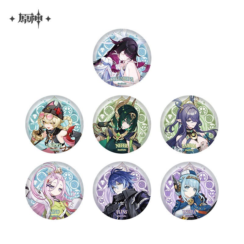 [ พร้อมส่ง / Official ] Genshin Impact Character Badge - Nod-Krai เกนชิน อิมแพค เข็มกลัด ตัวละคร Flins Lauma Columbina
