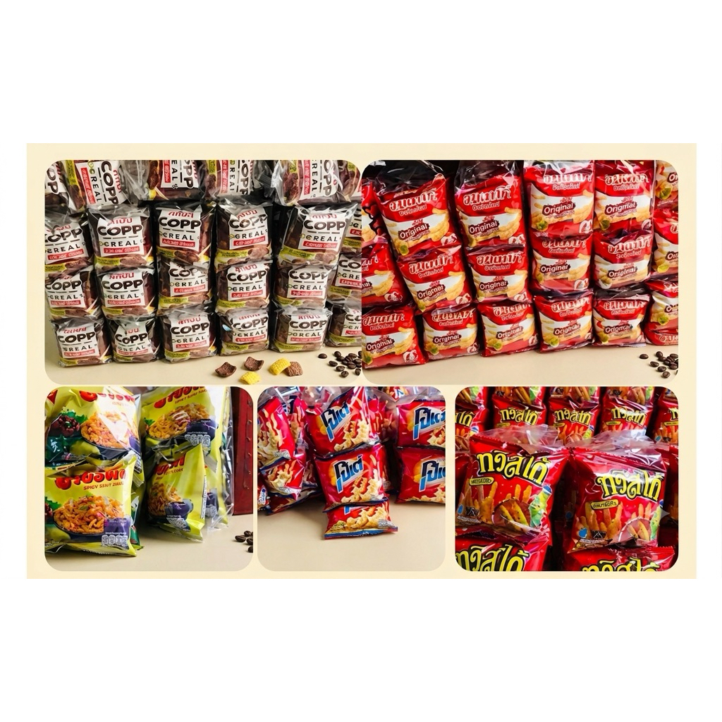 ขนมยุค90 ขนมซองล่ะ2บาท ขนาด2บาท แพ็คล่ะ35บาท1แพ็คมี12ซอง