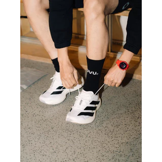 พร้อมส่ง!! UVU Running Sock (Black/White/Pink)