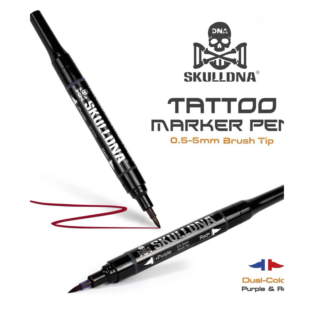 ปากกา เขียนผิวสักTattoo marker pen/ราคาต่อชิ้น/แบบ2หัว