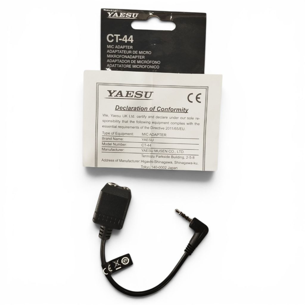 สายแปลงไมโครโฟน Yaesu CT-44 สำหรับ FT-60R, FT-5DR, VX-3R และ VX-8DR