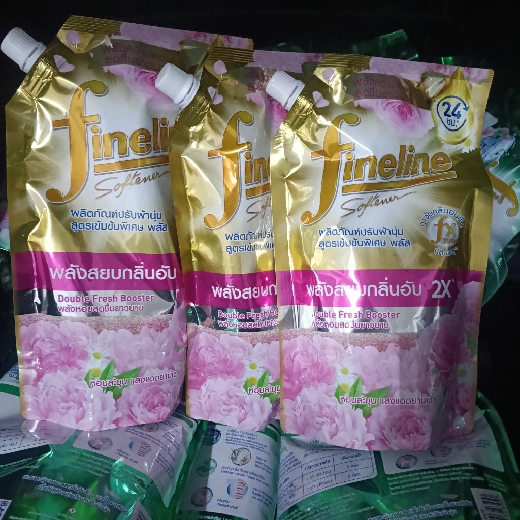 พร้อมส่ง ไวมาก setสุดคุ้ม 3 ถุง ไฟน์ไลน์ปรับผ้านุ่ม ซันนี่โกลด์ 440 ml คูณ 3
