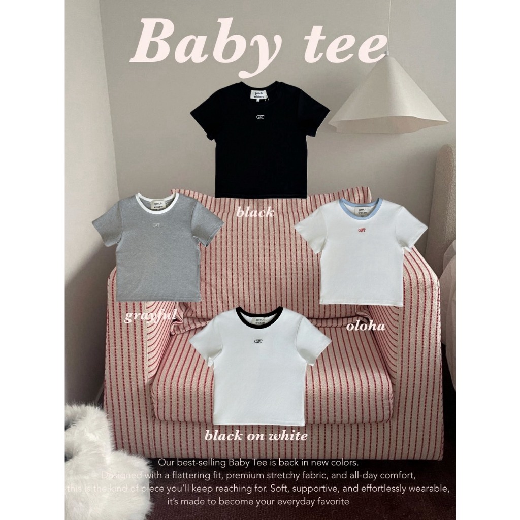 Geschwisters"GWT Baby tee"(ความยาวใหม่18“)พร้อมส่ง