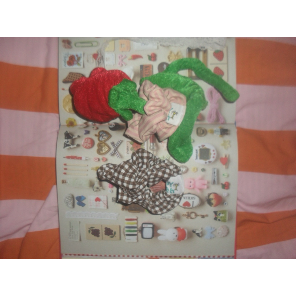 teddy scrunchies ♥️ teddy green หนังยางมัดผม (ไซส์ปกติ) รูปที่ 8