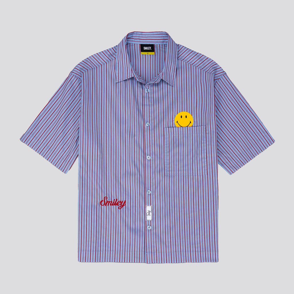 SMILEY® CROCHET PATCH SHORT SLEEVE SHIRT