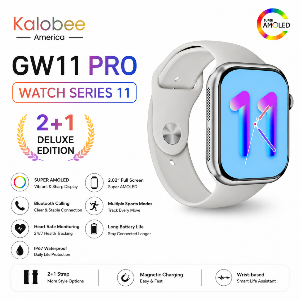 KOLOBEE [ของแท้]  Smart Watch GW11PRO Series11 2026 รุ่นใหม่ล่าสุด [2in1 สำหรับสายรัดข้อมือ] *มีประกัน*
