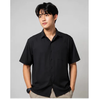 เสื้อเชิ้ต เชิ้ตคอปกแขนสั้น 14 สี ผ้าไหมอิตาลี(ผลิตไทย) รีดง่าย ยับยาก ใส่สบาย ไม่อมเหงื่อ