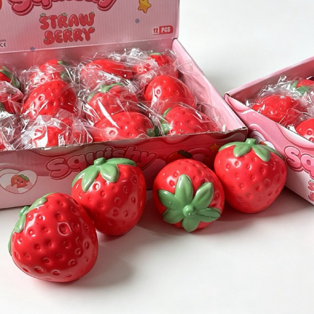 ของเล่นสำหรับเด็ก ของเล่น คลายเครียด สกุชชี่สตอเบอรี่ใหญ่