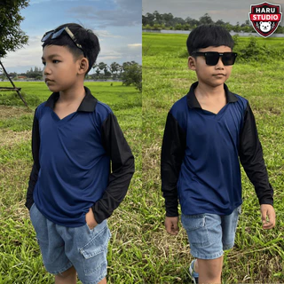 เสื้อปุ๋ยเด็กสกรีน ชิชิงอล แขนยาว คอปก แบรนด์ฮารุ ใส่ทำกิจกรรม เท่ไม่ซ้ำใคร [ ส่งฟรี | จากโรงงานไทย ]