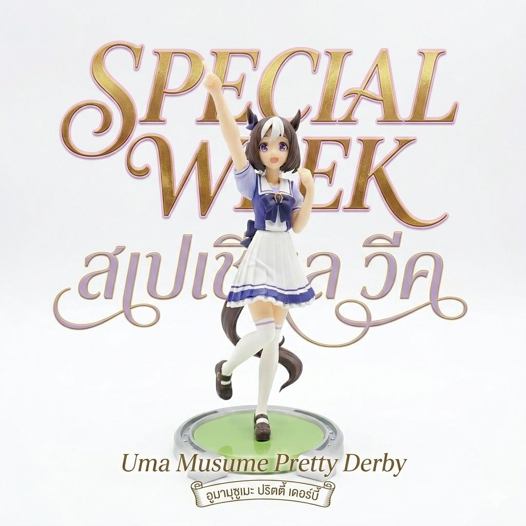มือสองญี่ปุ่น โมเดล ฟิกเกอร์ Special Week สเปเชียล วีค Uma Musume Pretty Derby Banpresto สูง 18 cm ส