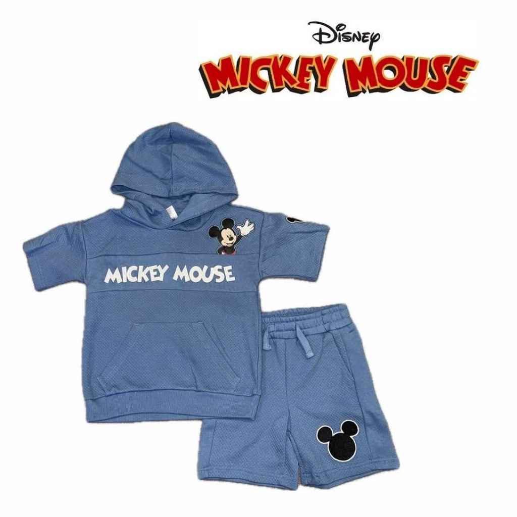 Disney mickeymouse ชุดเซตมิ้กกี้เม้ามีฮูต *1-2/2-3/3-4/4-5ปี