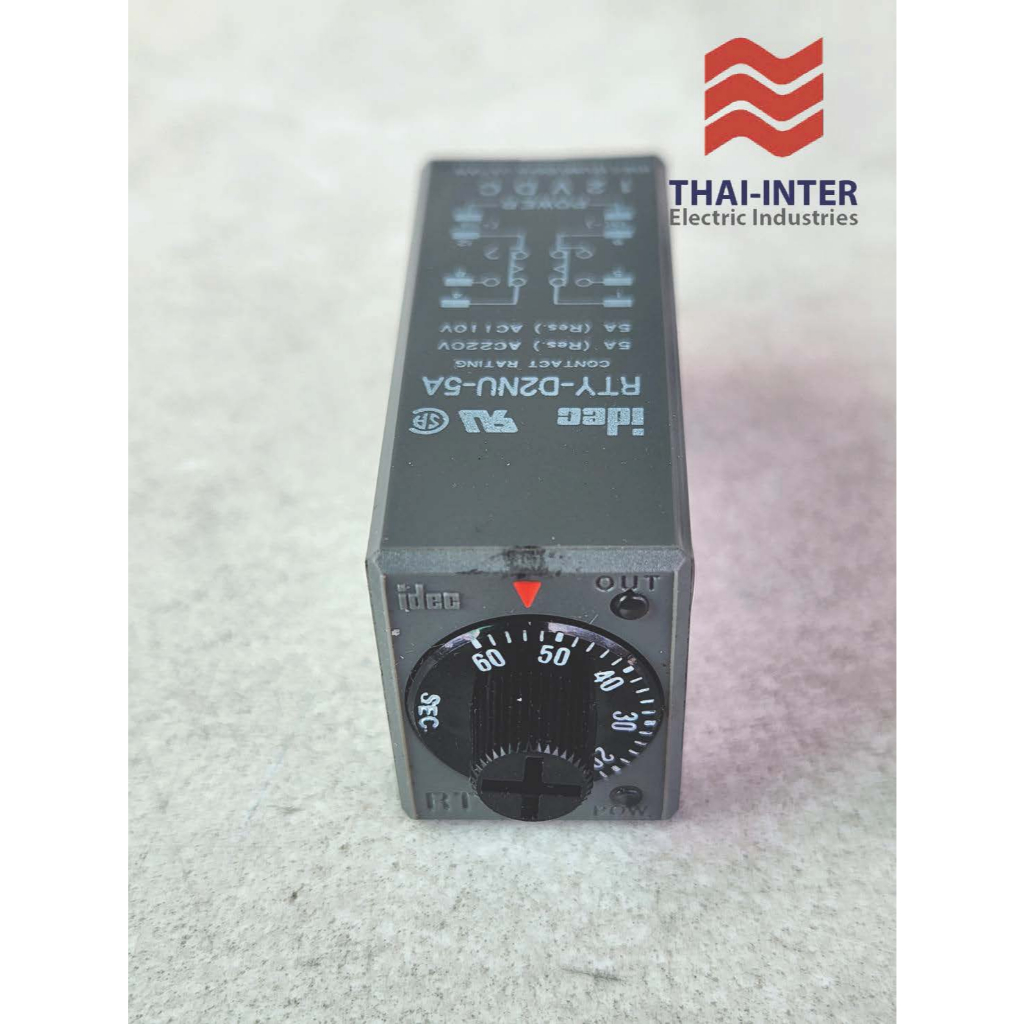 TIMER RELAY IDEC RTY-D2NU-5A 0-60 sec 12 Vdc