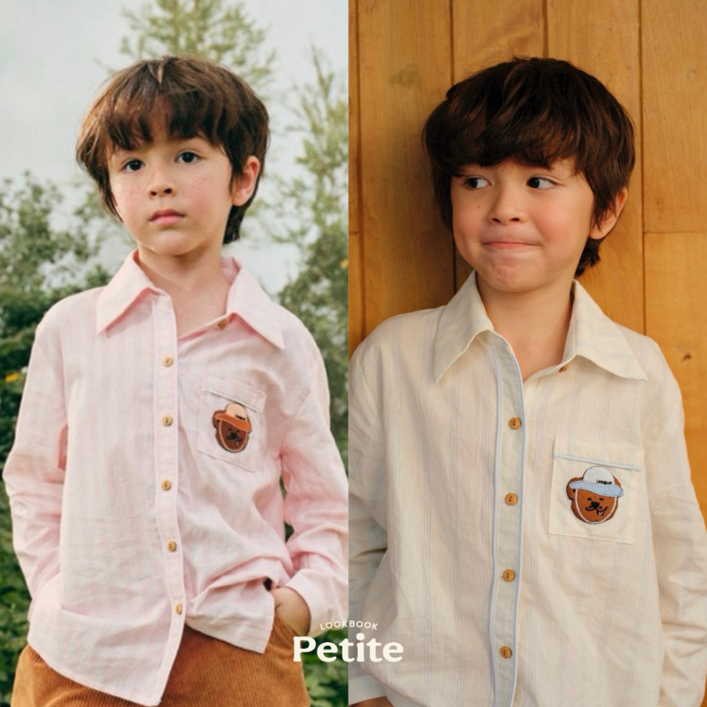 lookbookpetite x saeson | lookbookpetite stargazing shirt สี pink stripe,white stripe