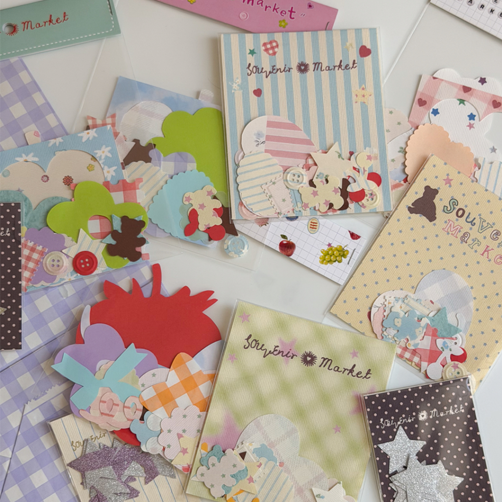 Souvenirs Market – Paper set Random กระดาษสำหรับทำ Junk journal และตกแต่ง