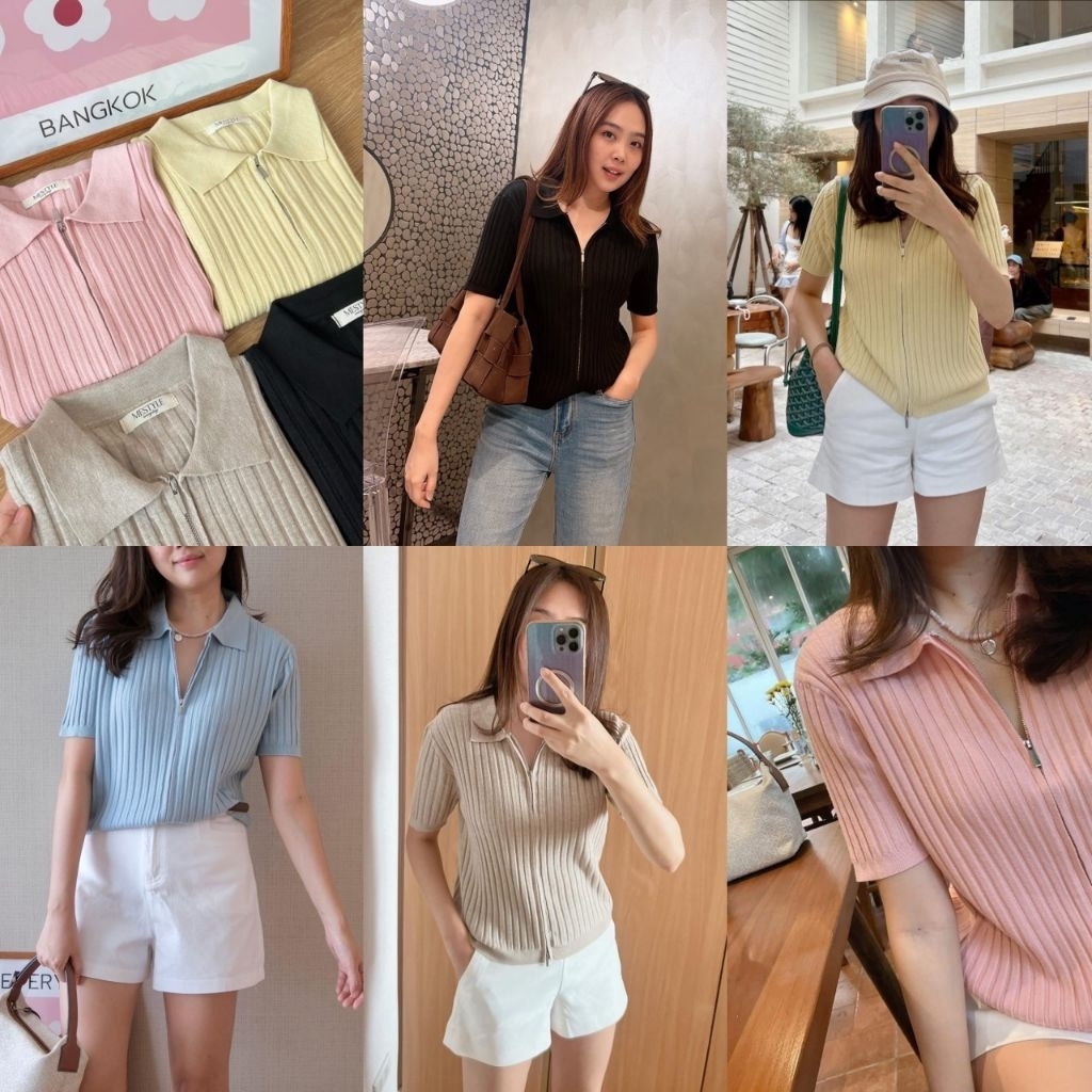 Rolling knit top ใส่แล้วหุ่นดูเพรียวขึ้นทันที รุ่นนี้ลูกค้าซื้อซ้ำเยอะมาก