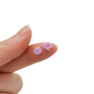 50 ชิ้น ลูกปัดดอกไม้เรซิ่น 6/8mm ดอกคามิเลีย ดอกกุหลาบ สําหรับตกแต่งเล็บ DIYใช้ในการทำเครื่องประดับ