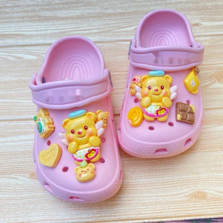 รองเท้า crocs เด็ก_รองเท้าหัวโตเด็กผู้หญิงน้ำหนักเบาสวมใส่ง่าย