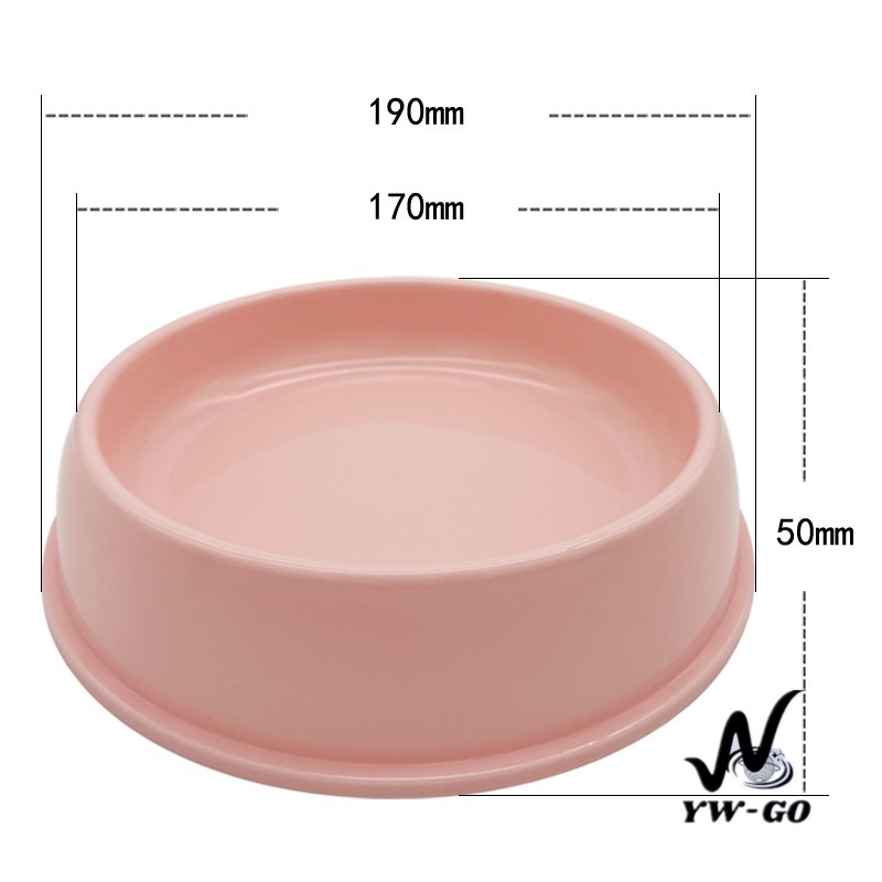 19CM ใหญ่ชามอาหารสัตว์ พลาสติก กันมด สำหรับสุนัข แมว ชามน้องหมาน้องแมว มีหลายสีให้เลือก CW131