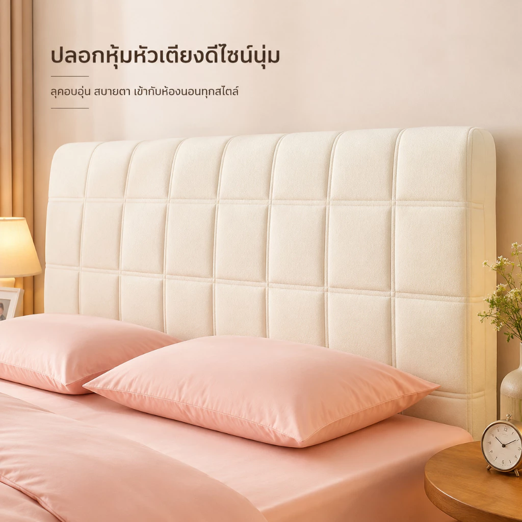 ป้องกันการชนกันหัวเตียงปกอ่อนหนาข้างเตียงสําหรับ1.2/1.5/1.8/2เมตร/2.2เมตรหัวเตียงปกเป็นมิตรกับผิวความรู้สึกระดับไฮเอนด์เ