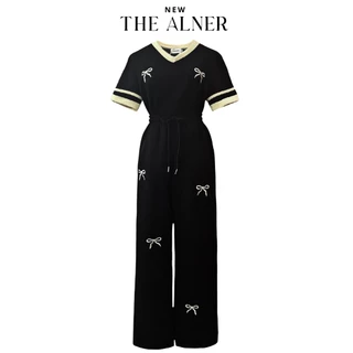 ชุดเซตวอร์มปักโบว์ กางเกงขายาว Thealner (ดิอัลเนอร์) AN810