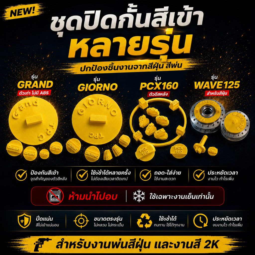 แผ่นปิดกันสีเข้า สำหรับสีฝุ่น