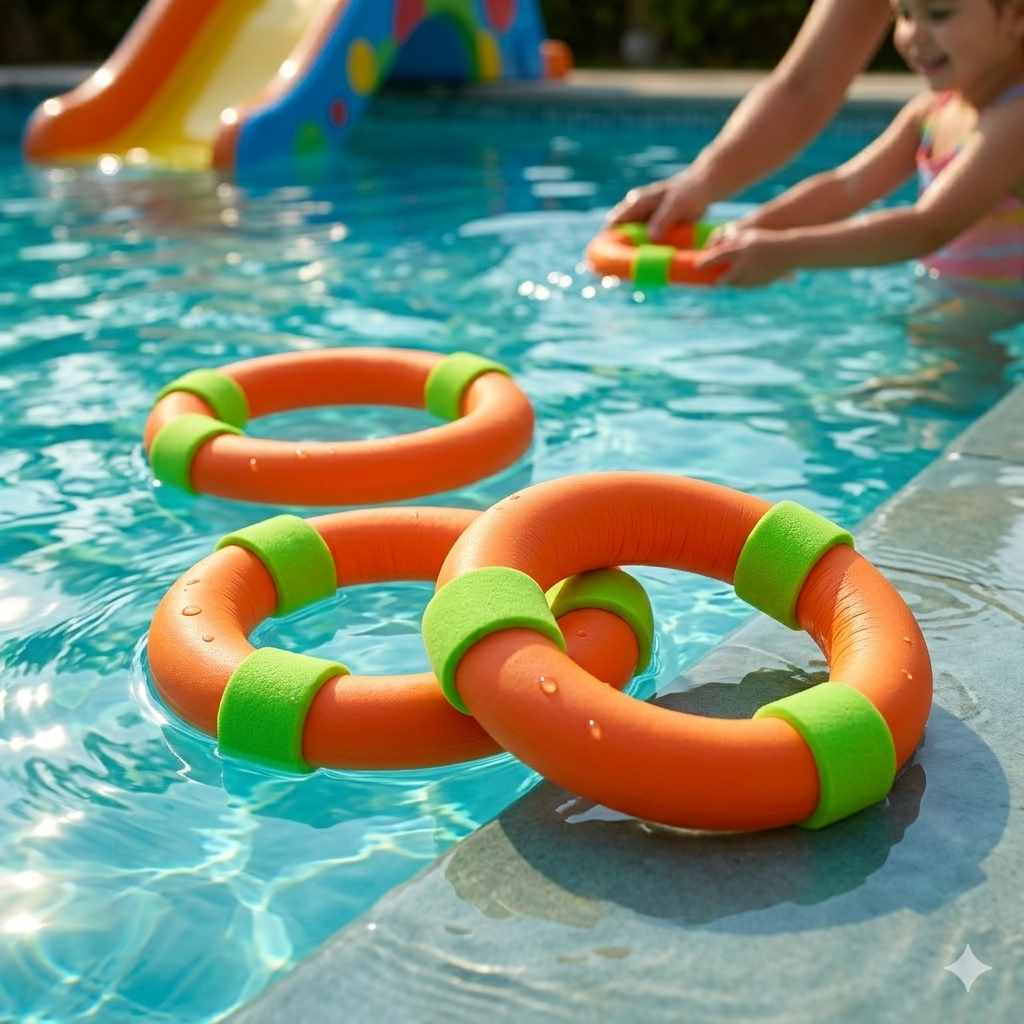 [Orange&Blue] ห่วงโยนลอยน้ำ ของเล่นสระว่ายน้ำ ของเล่นชายหาด 3 ขวบ+ เสริมพัฒนาการ มี มอก. ส่งออกต่างประเทศ By Safsof