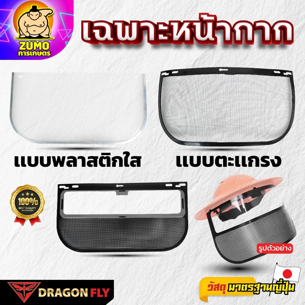 เฉพาะหน้ากาก พลาสติกใส, ตะเเกรง, 2 in 1 ลดความเสียหาย ป้องกันอุบัติเหตุ
