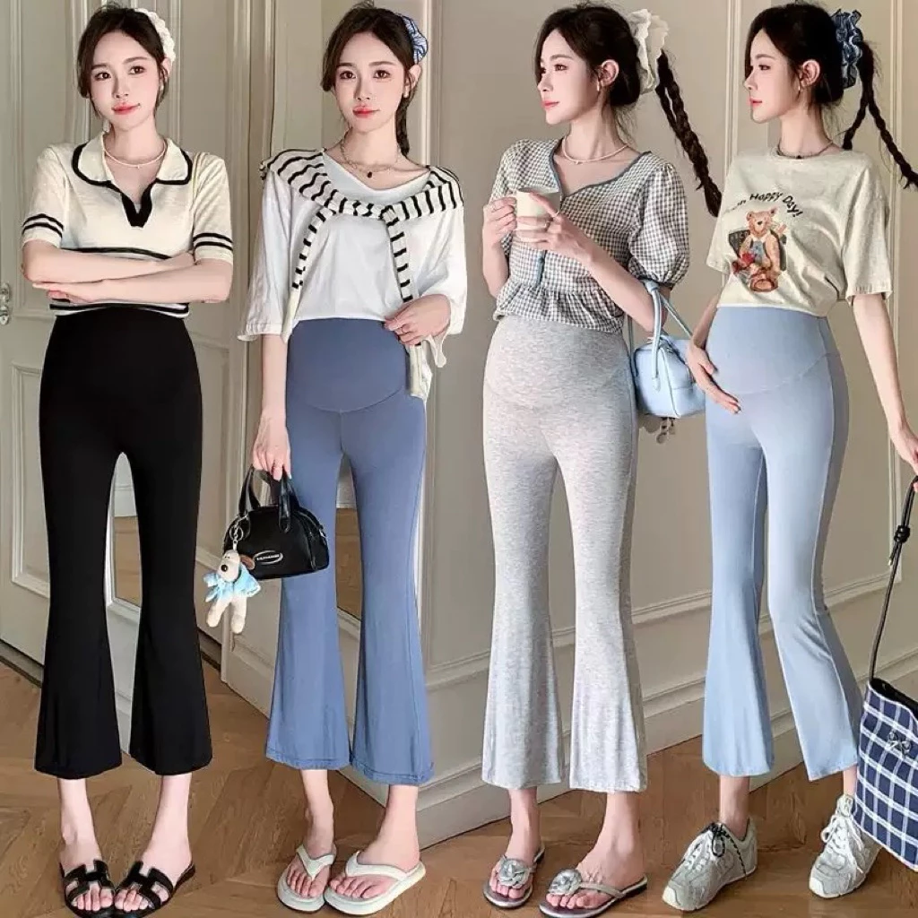 เลกกิ้งขาบานผ้านิ่ม 5 ส่วน(คนท้อง,คนมีพุง,คนอ้วน)