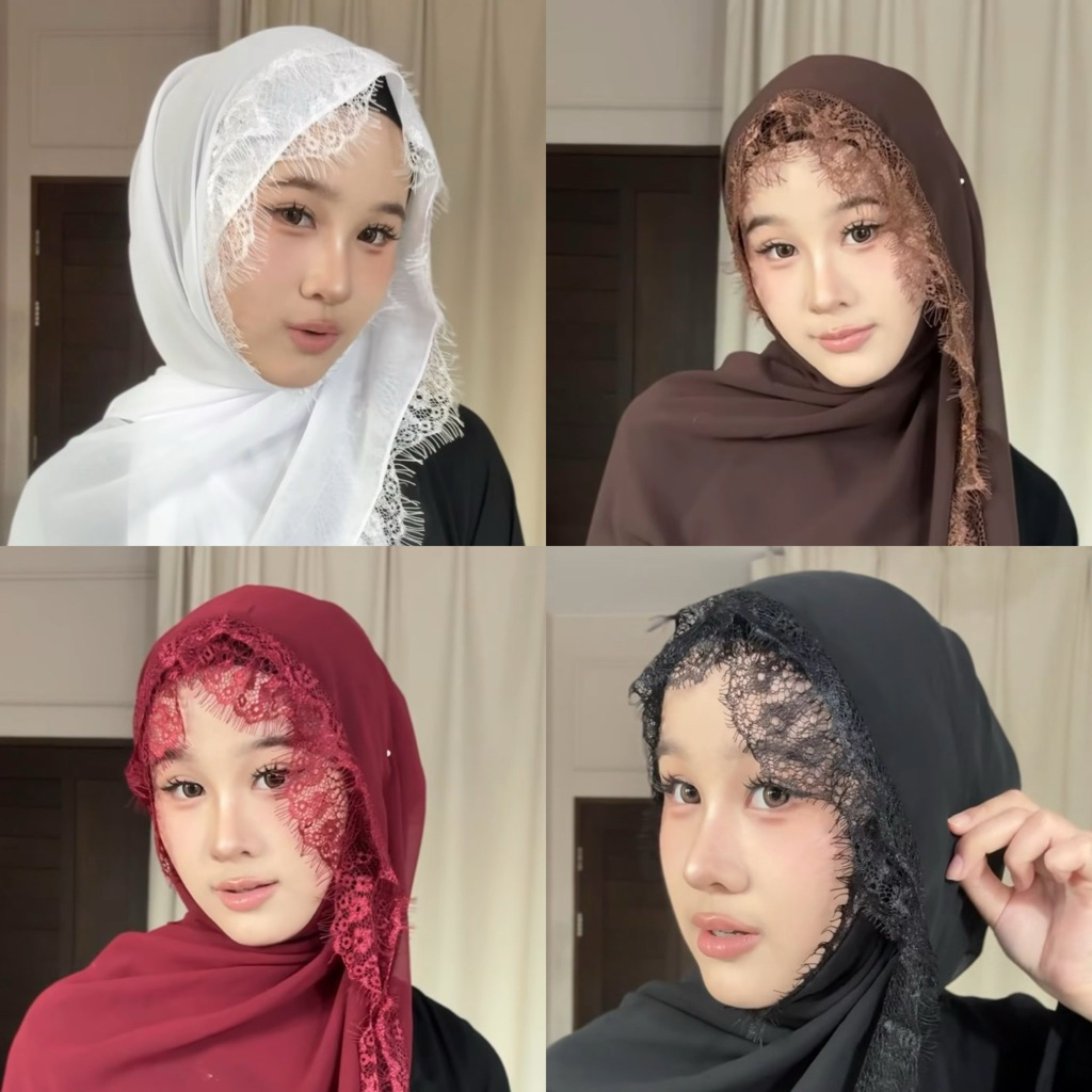 ผ้าคลุมลูกไม้ สไตล์เก๋ๆ ผ้าชีฟองนุ่มสบาย