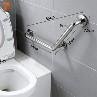 ราวจับห้องน้ำ สแตนเลส 304 Grab Bar 70CM ราวพยุงผู้สูงอายุ กันลื่น ติดผนัง แข็งแรง ทนทาน ปลอดภัย