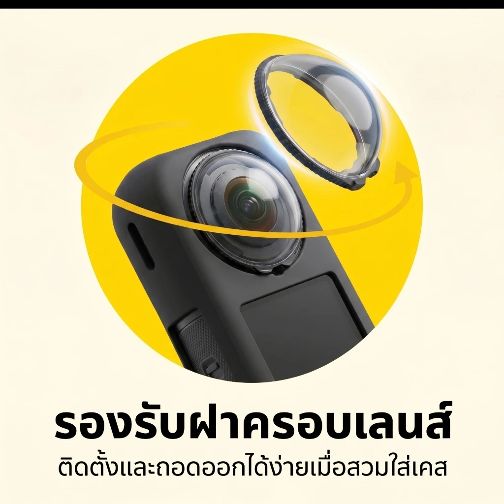 เคส For Insta360 X4Air เคสซิลิโคนกันกระแทก กันรอยขีดข่วน Silicone Case thumbnail 6