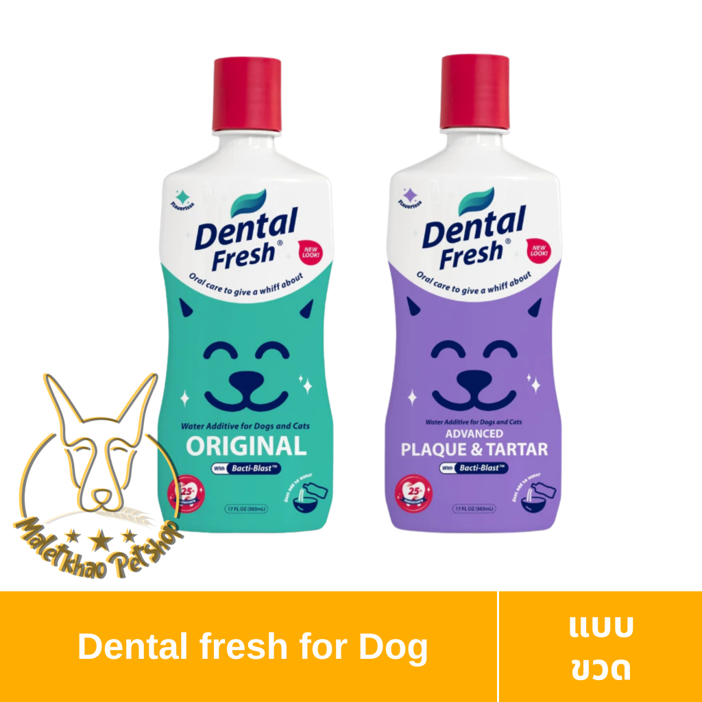 [MALETKHAO] Dental Fresh (เดนทอล เฟรช) ขนาด 503 ml น้ำยาทำความสะอาดช่องปากและฟันสุนัข