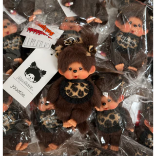 🐆🇯🇵 นำเข้าจากญี่ปุ่น Monchhichi พวงกุญแจตุ๊กตา Leopard Print ขนนุ่มฟู สายแฟต้องมี
