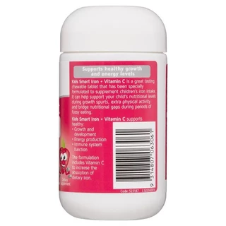 Nature's Way Kids Smart Iron Chewable 50 Tablets ธาตุเหล็ก+วิตามินซี