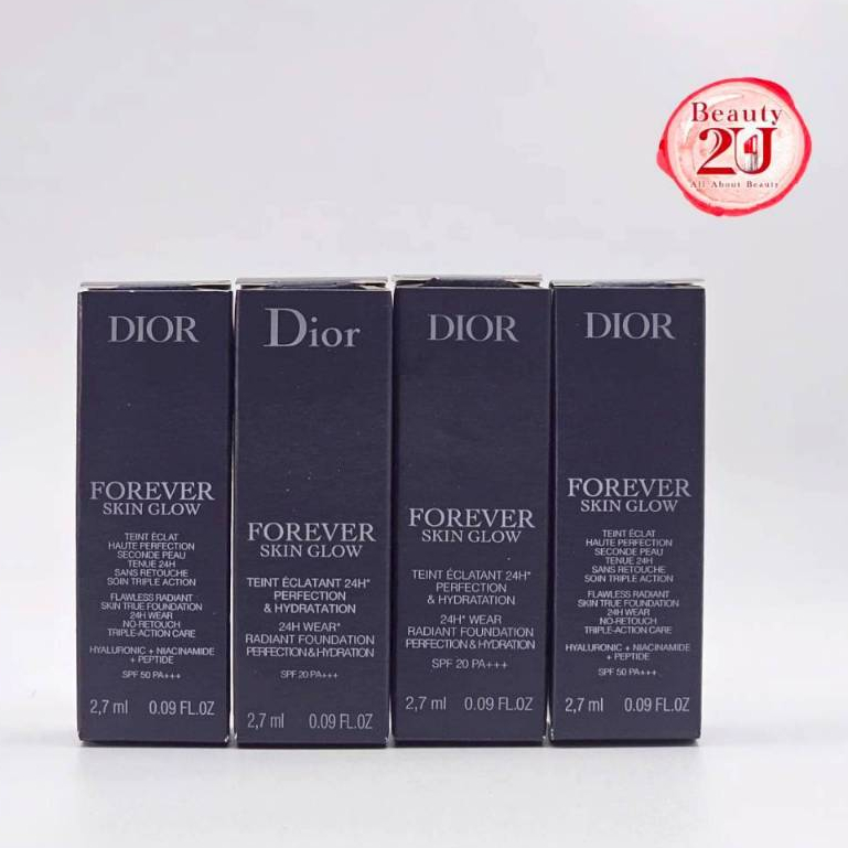 Dior Forever รองพื้นเนื้อแมทท์และเนื้อโกลว์ ขนาดทดลอง 2.7ml ติดทนยาวนานตลอดวัน