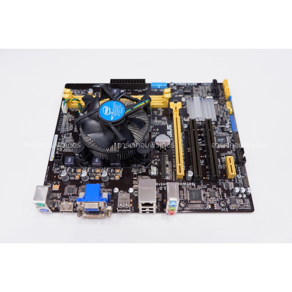 เมนบอร์ด + ซีพียู : MB H81M LGA1150 + CPU i5-4590 Gen4 (USED)