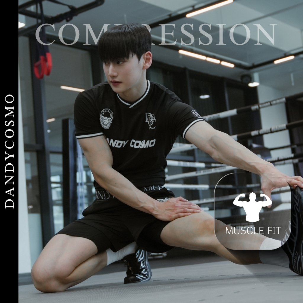 DANDY COSMO | [2สี]ชุดออกกำลังกายผู้ชาย ENGINEERED Compression เสื้อ กางเกงฟิตเนส ใส่วิ่ง ยิม สายกีฬา [จำหน่ายแยกชิ้น]