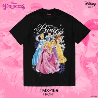 Power 7 Shop เสื้อยืดการ์ตูน "Disney princess" ลิขสิทธ์แท้ DISNEY (TMX-169-สีดำ)