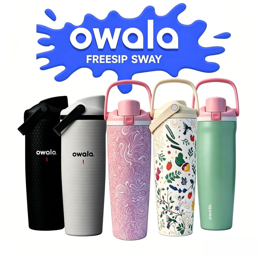 (พร้อมส่ง) Owala FreeSip Sway 30oz ของแท้USA | กระติกน้ำสแตนเลส เก็บเย็น 24ชม. | ฝาปิดสนิท กันรั่ว ใส่เป้ไม่หก | มีหลอดใ