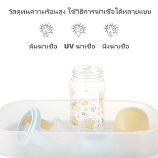 ขวดนมเด็ก PPSU ขวดนม 180ml/240ml ขวดนมคอกว้างสีชา ป้องกันอากาศเข้า กันสำลัก ป้องกันอาการจุกเสียด