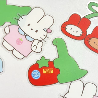 (Sticker Flake) Babidi & Kevin Ver.2 สติกเกอร์ไดคัทแยกชิ้น แบบใสพิมพ์ทึบ