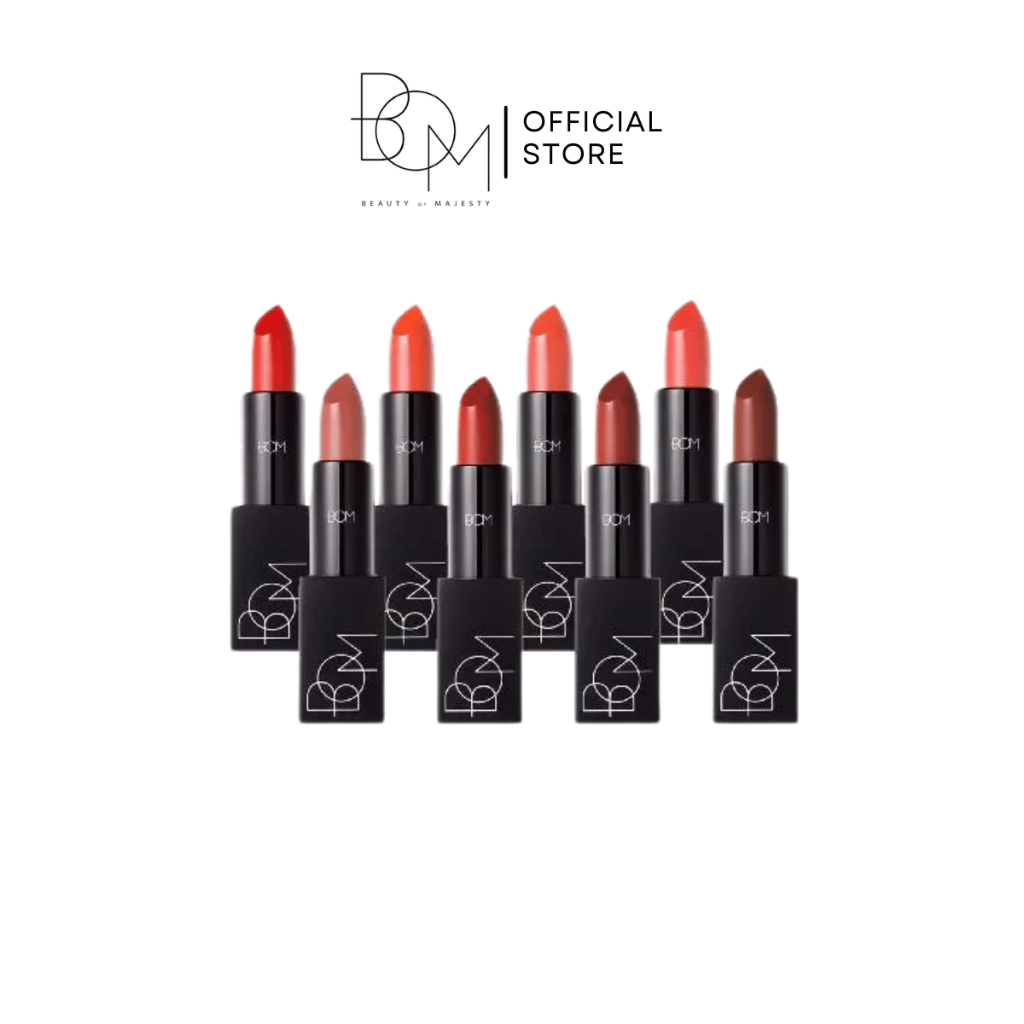 (ตะกร้าแถม ห้ามซื้อ)BOM My Lipstick  3.5g บีโอเอ็ม มาย ลิป เนื้อลิปสติกแมท พร้อมบำรุงริมฝีปากด้วยวิตามินอีและน้ำมัน