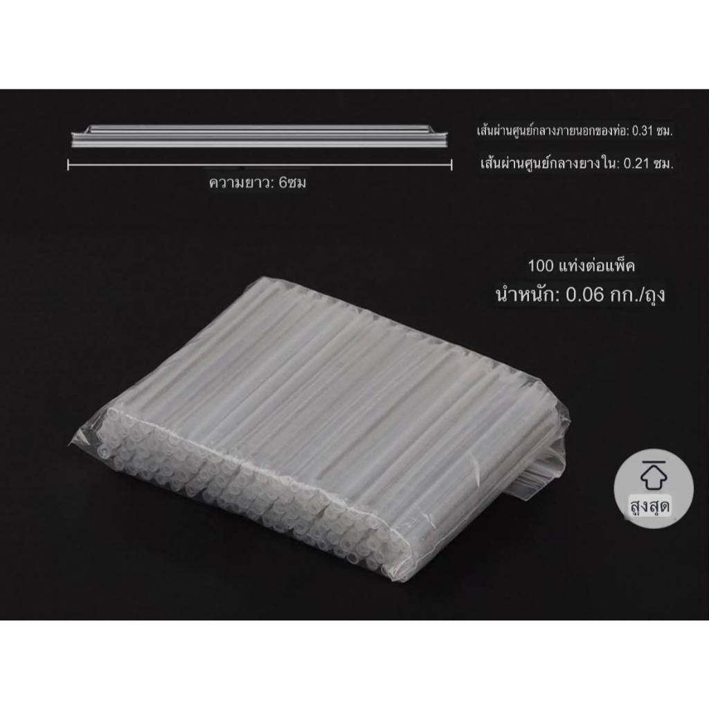 สลิปไฟเบอร์แบบผอม sleeve fiber optic ยาว 60 มม.(1ถุงมี100เส้น)