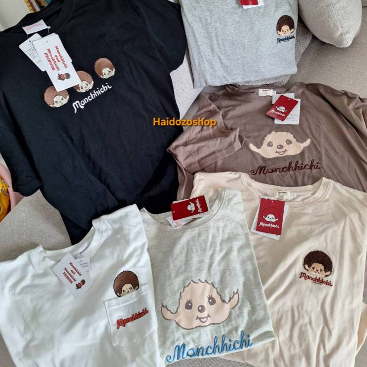 ใหม่! Monchhichi T-Shirt เสื้อยืดคอกลม ผ้าใส่สบายเหมาะอากาศเมืองไทย ลิขสิทธิ์แท้ นำเข้าจากญี่ปุ่น พร้อมส่งจากไทย