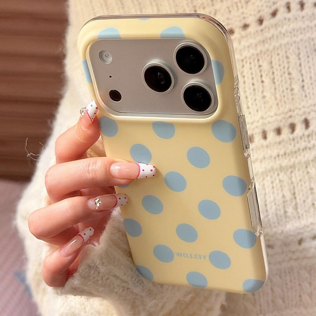 เคสพาสเทล Case ลายจุด สำหรับรุ่น iPhone 17 Pro Max Case