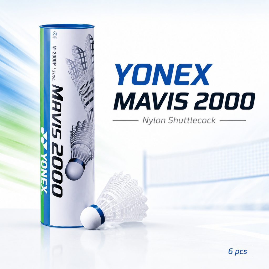 YONEX Mavis 2000P M-2000P ลูกแบดมินตันไนลอน คอร์กธรรมชาติ 6/18/ ลูก