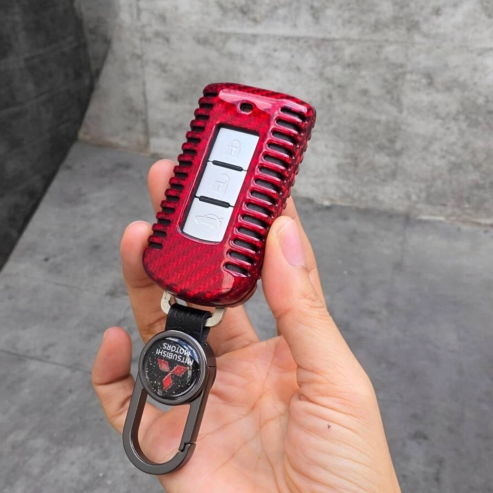 เคสรีโมทรถ Mitsubishi Pajero XForce 2026 คาร์บอนไฟเบอร์แท้  T-Carbon (Top Product ; Carbon Fiber Key Case)  Key Sets ; M thumbnail 7