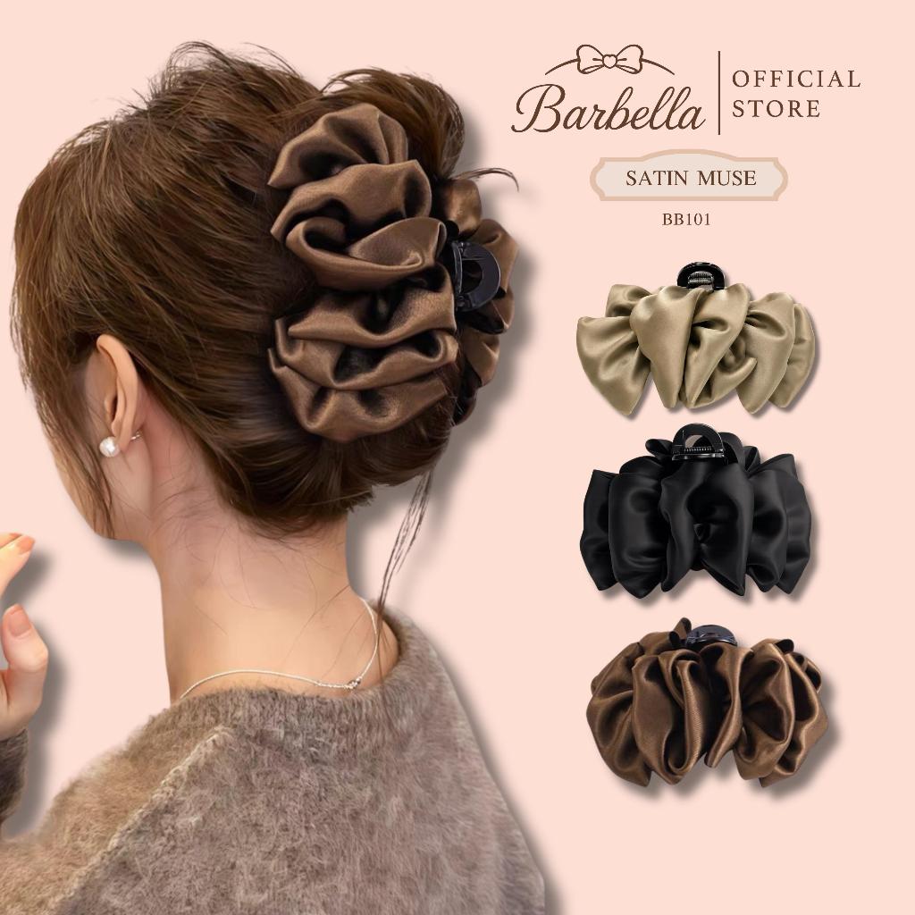 Barbella กิ๊บติดผมโบว์ผ้าซาติน กิ๊บมวยผมแฟชั่น รุ่น Satin Muse (BB101)