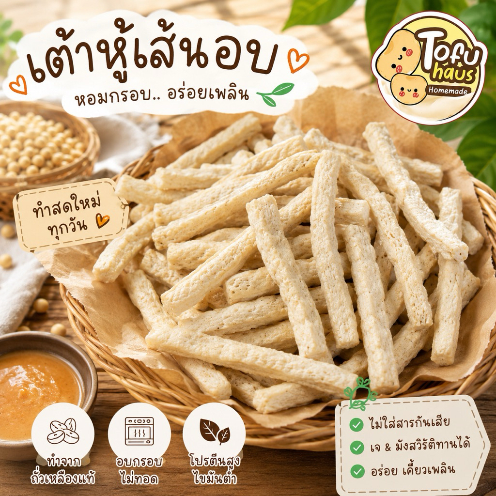 เต้าหู้ฟรายอบกรอบโฮมเมด 50 กรัม